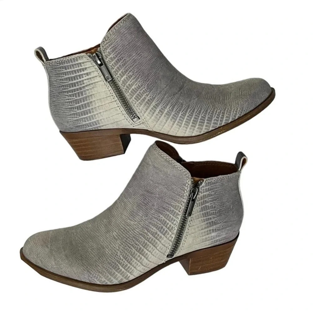Lucky Brand Women's Size 8.5 Gray Basel Booties